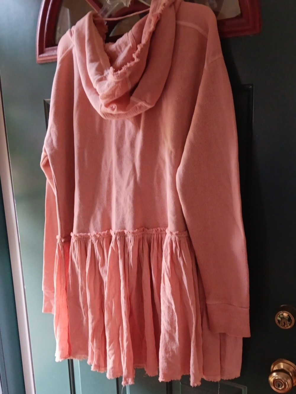 Free People French Terry And Gauze Hooded Top - Picture 2 of 7